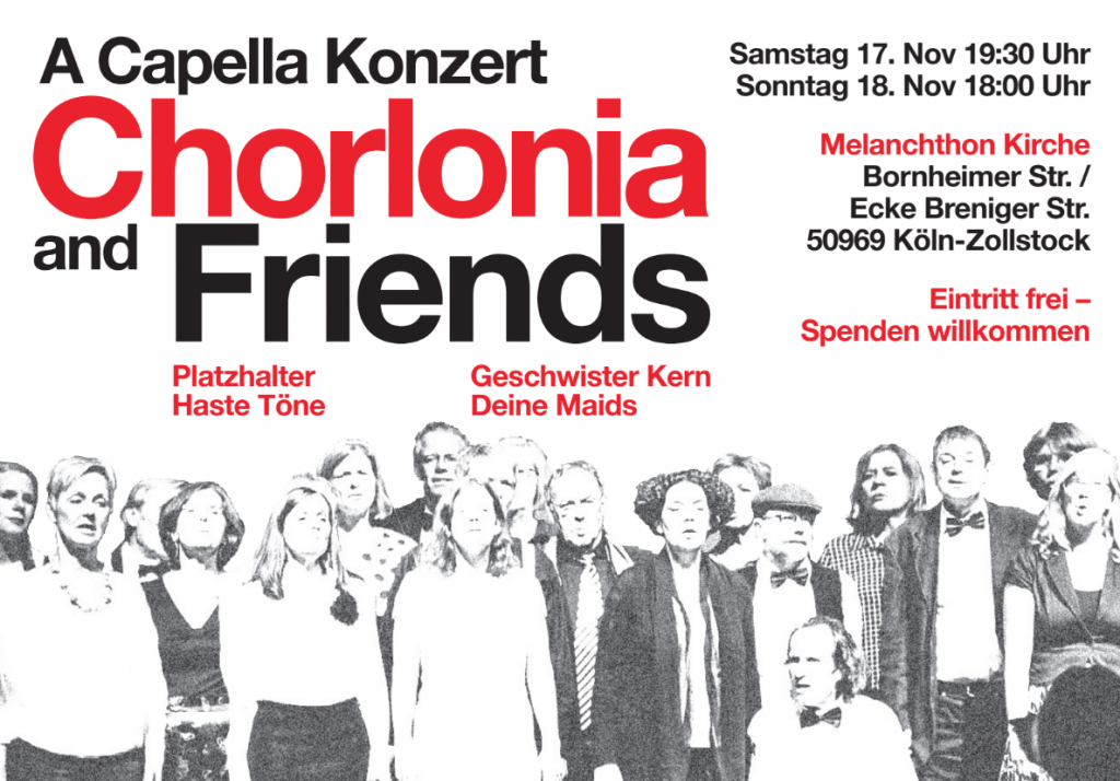 Konzertflyer CHOLRONIA and Friends 2018